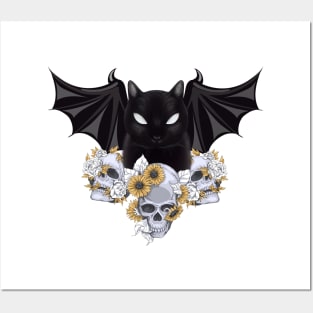 The Batcat Skull Posters and Art